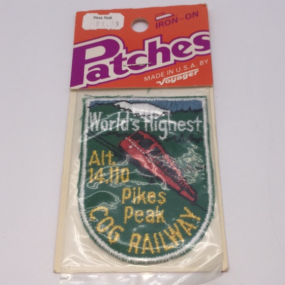 Cog Railway World’s Highest Alt. 14,110 Pikes Peak Badge Patch Colorado Train - Picture 2 of 10